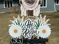 SG He is risen with cross
